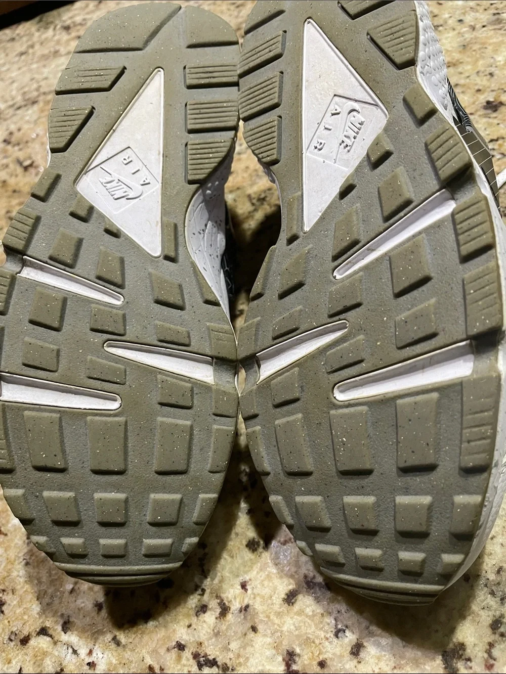 Nike Air Huarache White and Black Sneakers